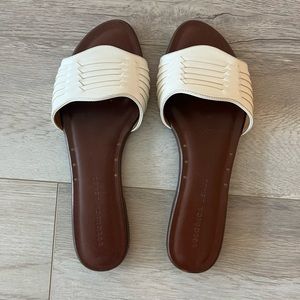 Veronica Beard Faven Huarache Sandals White Size 6.5/7 US/37 EU